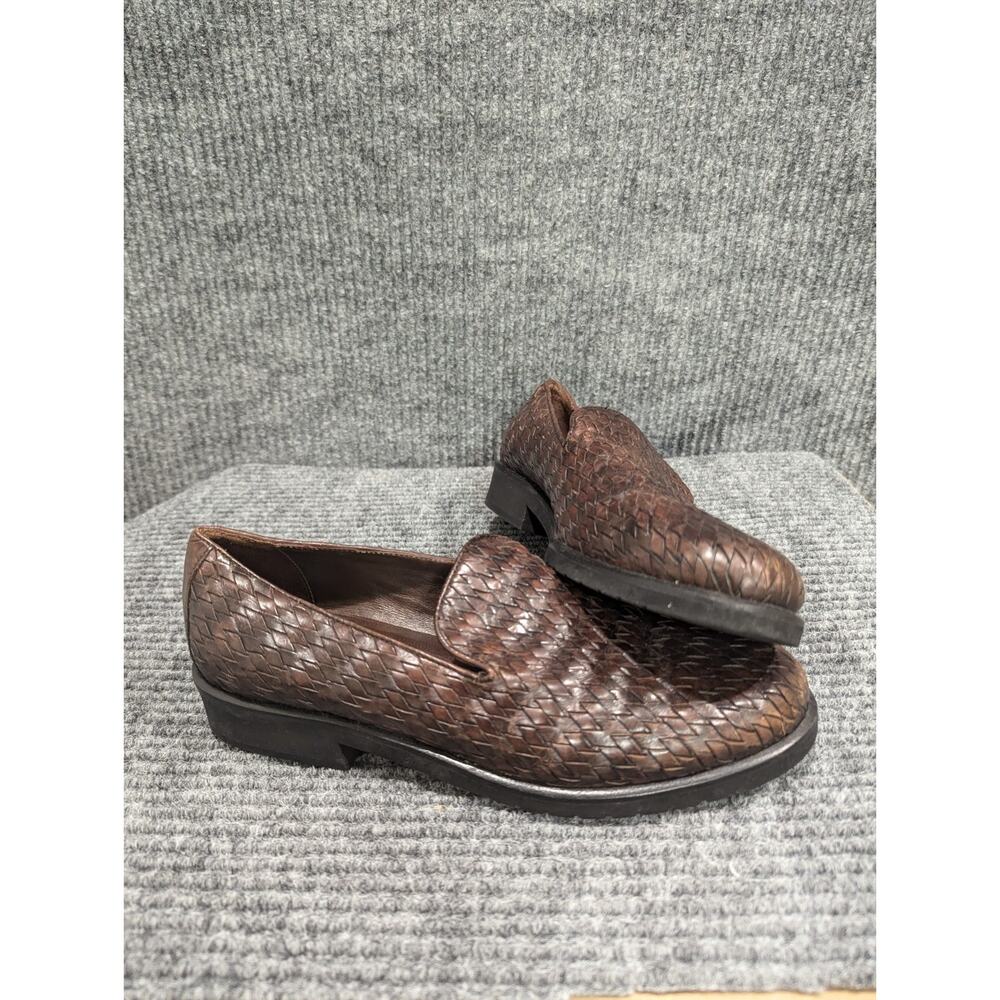 Cole Haan Loafer Slip On Brown Weaved Leather Closed Toe Women’s Shoes 6.5 B